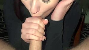 Natural tits homemade video with deepthroat and gagging action