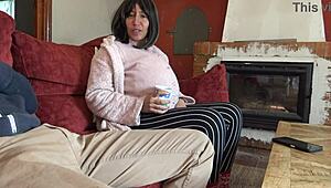 jeg kan ikke tro at gravid stemor rørte ved min jomfru kuk i dag