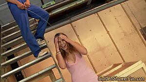 I Can't Believe This Piss-Showered Babe Rode Me Hard in the Steamy Bathroom