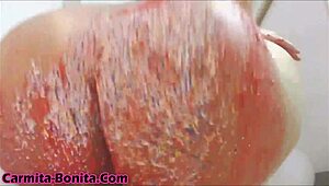 Latina With Big Ass Shakes It Hard While Sitting On Cake In Webcam Show.