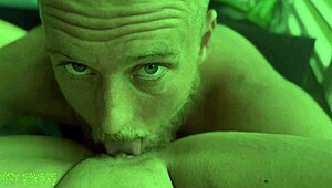 Watch this blue-eyed guy eat pussy to orgasm?