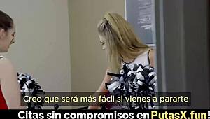 Whoa, BFF Catches Stepbro Creaming His Sister’s Pussy in Spanish Sub!