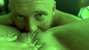 Watch this blue-eyed guy eat pussy to orgasm?