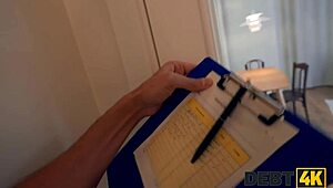 this russian college girl’s got a natural body. she’s giving up her first anal for debt.