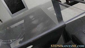 My teen stepsis gets her face totally creamed