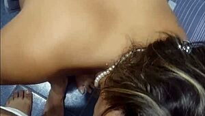 Stepmother seduces stepson and gives him a deep blow job