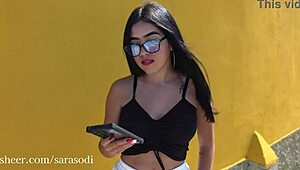 Stranger on Street Asks Question, Ends Up at My House with Chubby Tattooed Student in Miniskirt