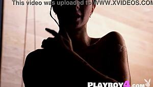 wow! sexy petite milf diana lark strips naked and poses hot in bathtub!