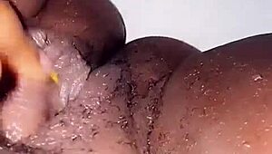 the kind of pussy with big clit and squirting during licking