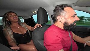 Wow, Tight Ass and Lactating Nipples in Car with Lukas Zaad!