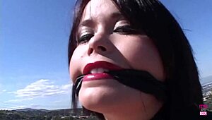 Thick busty submissive brunette adapts to anal sex and craves a creampie