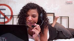 Young Latina Bent Over for Her Sugar Daddy in Doggy Style