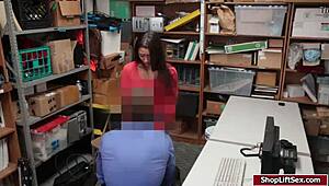 Lilly Hall Caught Shoplifting And Gets Her Tight Pussy Fucked Hard