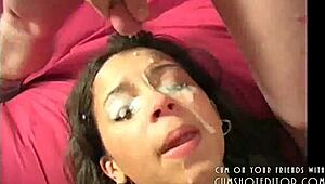 Cute y covered in cum