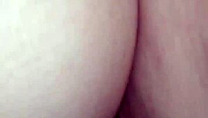 the tip enters her ass for anal fucking