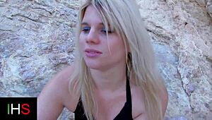 Brunette and blonde girls banged hard at seaside by hot guy! 🔥