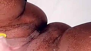 the kind of pussy with big clit and squirting during licking