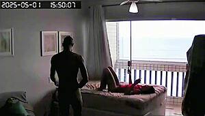 Hidden camera records foot play