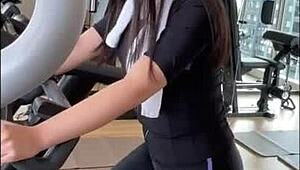 hey, got this japanese girl working hard on her diet, banging her in a hotel room!