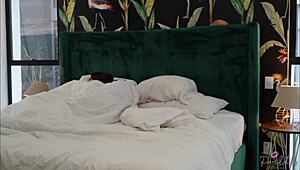 Sharing bed with my stepmother leads to intimate moments