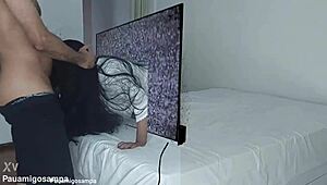 Halloween Samara Takes Two Black Cocks Home