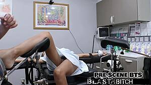 Petite actress Aria Nicole has rough sex and facial in the hospital room
