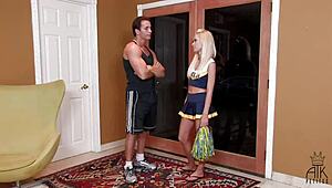 Rebecca Blue is a cheerleader and she is Fast Eddie