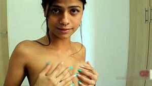 Perverted Hindi stepmom catches me masturbating and rides my cock dry