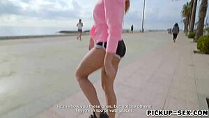 Eurobabe Silvia Dellai gets shaved pussy pounded outdoors for cash in hardcore tattoo scene