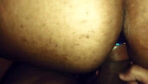 Yo, this brunette gets pounded with a dildo in her butt! 😈