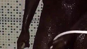 quick solo masturbation before shower