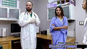 Dr. Tampa Tests Solana as Human Guinea Pig Backstage