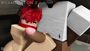 femboy with fat ass sucking and grinding on cock