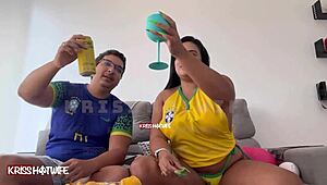 I was a very naughty whore during the Brazil game, flashing and teasing!