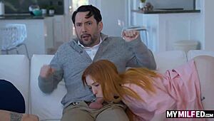 I see college girl Madi Collins deepthroating cock for cum in missonary