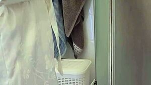 Stepmom Helps Son Jerk Off And Cum In Bathing Session