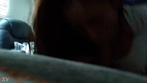 Marisol's bitch sucks dick in male domination scene.