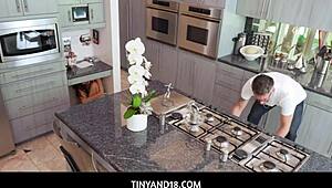 tiny asian mina luxx sucks thick cock after hide and seek! 😘