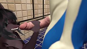 Alpha male dominates a slutty girl at the gym in VR porn part 1