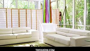 tiny asian mina luxx sucks thick cock after hide and seek! 😘