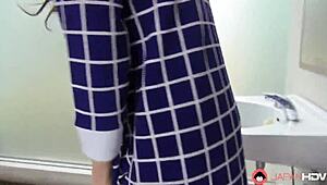 Kotori Shirayuki Sneaks Cock Sucking in Public Toilet With Wet Teasing