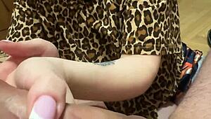 penis massage with oil turns into intense swelling from slow strokes.