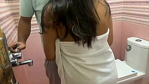 Marathi Aunty from Pune Bent Over for Plumber’s Hardcore Anal in Bathroom.