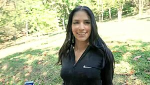 met ashley sanz and she invited me to drill her ass