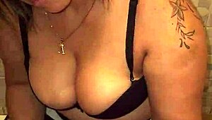 My stepmom catches me with her thong, things escalate