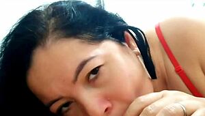 Asian Brunette Swallows Every Drop in Sensational Blowjob