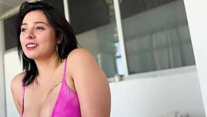 Putalocura - busty Colombian Celeste Morant swallows in hot threesome