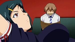 i watch my hentai gf get fucked by masked man in anal tied up scene