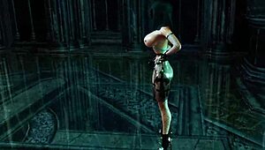 Busty naughty nun dances in revealing outfit in cathedral.