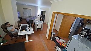 maid in flip flops gets creampie in missionary and cowgirl